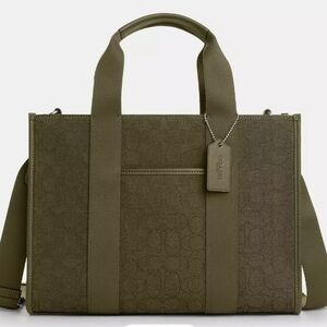 Coach Smith Tote Olive Green Bag.